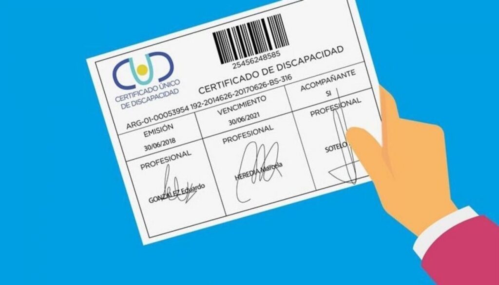 Certificado único de discapacidad (CUD)